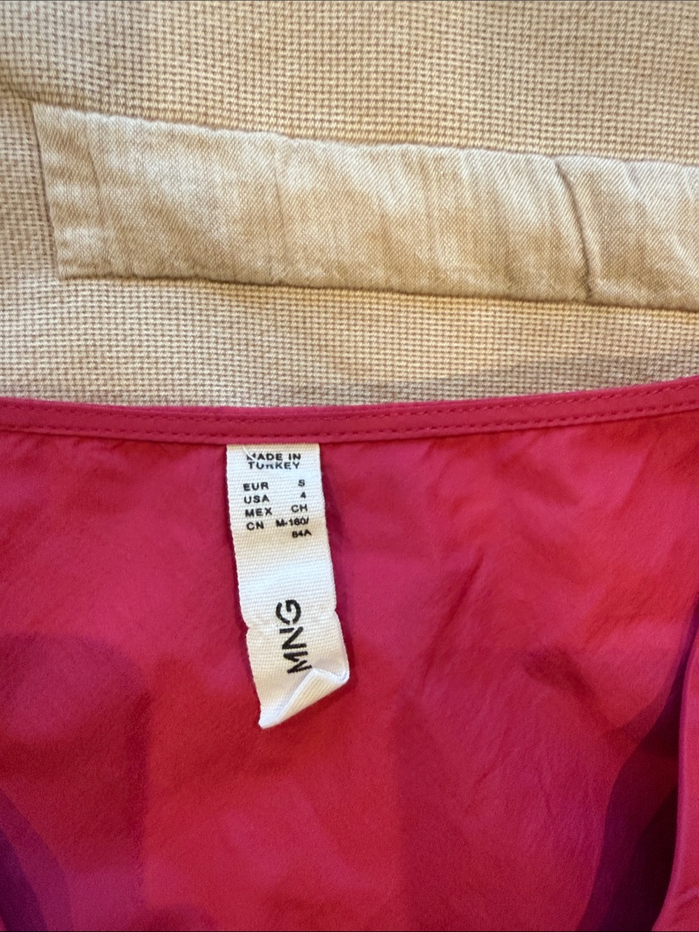 Mango Women's Button-Down Puff Sleeve Top - Fuchsia - Picture 2 of 4